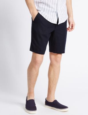 Linen Rich Shorts with Pocket